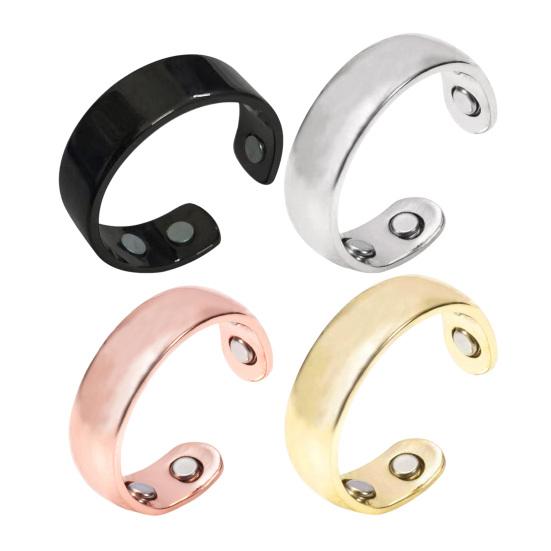 Magnetic Acupressure Ring Zinc Alloy Ring Hypoallergenic Open Design Ring Promotes Sleep Quality Stress Reduction for Men Women
