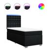 Vidaxl Continental Bed with Mattress, Black, Fabric 90X190 Cm