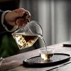 Square Bottom Snow Mountain Heat-Resistant Glass Fair Cup Tea Pitcher with Wooden Handle Chahai Kung Fu Tea Divider Tea Set Acce