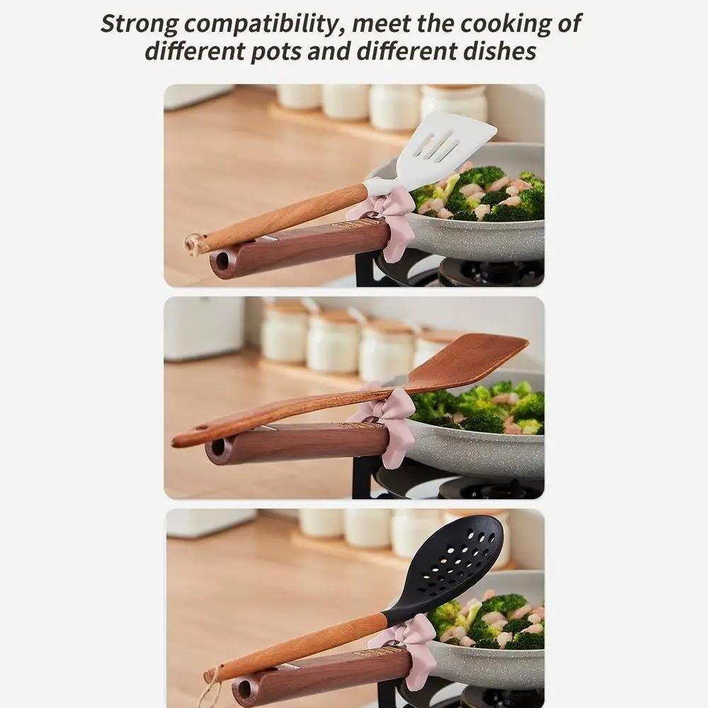 Heat-Resistant Material Silicone Spoon Holder Spoon Pan Holder Food Preparation
