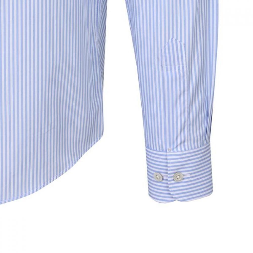 Daks Men S 100  Cotton Stripe Regular Fit dreSS Shirt dmp1Shdl192b1