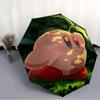 Kitty Kirby Automatic Open/Close Umbrella   Compact Travel Umbrella, 8 Rib Heavy Duty Construction, Ideal Gift, 200