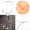 Silver Adjustable Summer Beach Jewelry Birthday Gift Rhinestone Anklets Barefoot Foot Chains Sandal