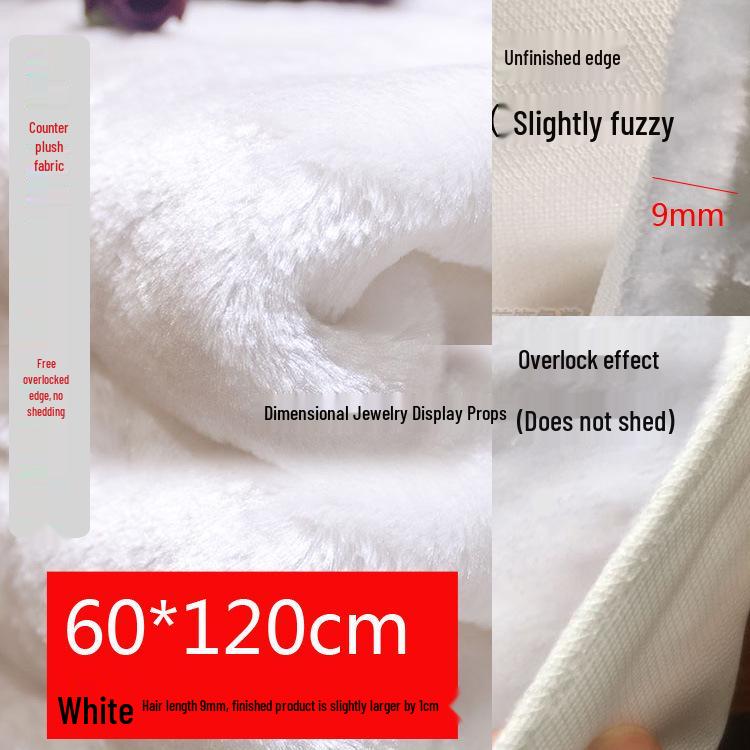 Black and White Plush Fabric Mat for Glasses, Phones, and Jewelry Display