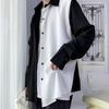 Long Sleeve Shirt Men's Autumn New Korean Style Trendy Teen Fashion Shirt Hong Kong Style Japanese Loose Plus Size Shirt