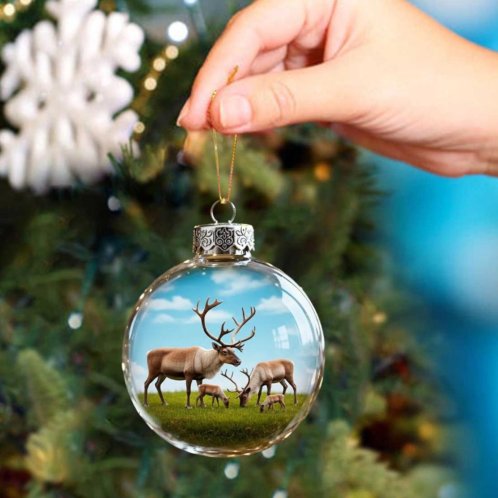 Christmas Ball Ornaments Clear Seasonal Pendants Christmas Tree Decoration For Dinner School Restaurant Shopping Mall Wedding