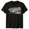 Vintage 1980 Limited Edition 46th Birthday Unisexs TShirt Gift