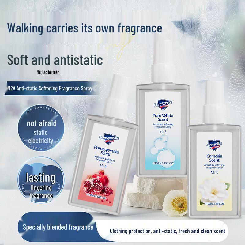 M2A Anti-static Camellia & Pomegranate Alcohol-Free Deodorant Spray - Light Scent Perfume.