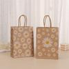 StoBag, Daisy Flower Paper Gift Tote Bags, for Birthday, party, wedding supplies, Reusable Paper, Packing Goodies, 12/30pcs