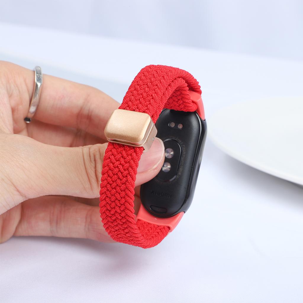 Magnetic Braided strap for Xiaomi Mi Band 10 Accessories breathable nylon Bracelet belt pulseira correas for Xiaomi Mi band 9 8