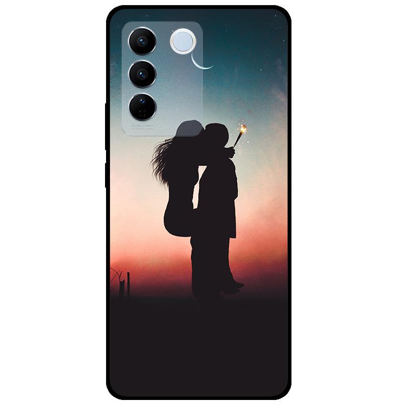 For Vivo V27E V2237 V27 Pro V2230 V 27 Case TPU Soft Silicone Marble Cat Shockproof Cases For Vivo V27 5G V27Pro Bag Funda Cover