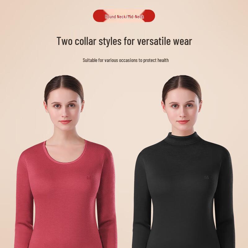 Hengyuanxiang Women's Fleece-Lined Thermal Underwear Set