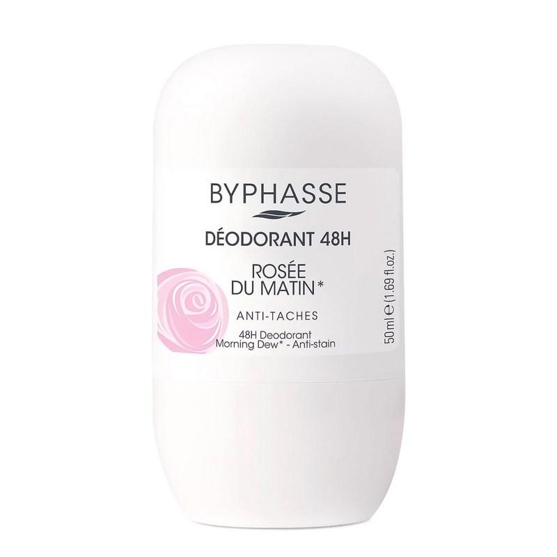 Byphasse Deodorante Roll-on 48H Profumo di Rosa, 50ml, 1 pz