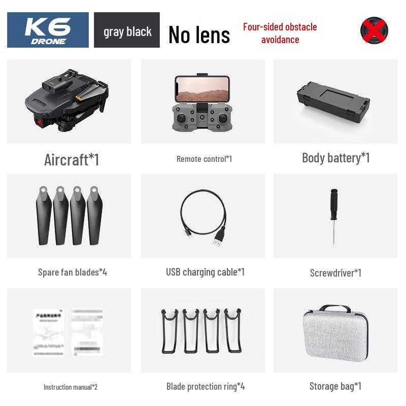 TikTok Drone: K6 Folding Remote-Control Plane with 4K Camera & Four-Sided Obstacle Avoidance.