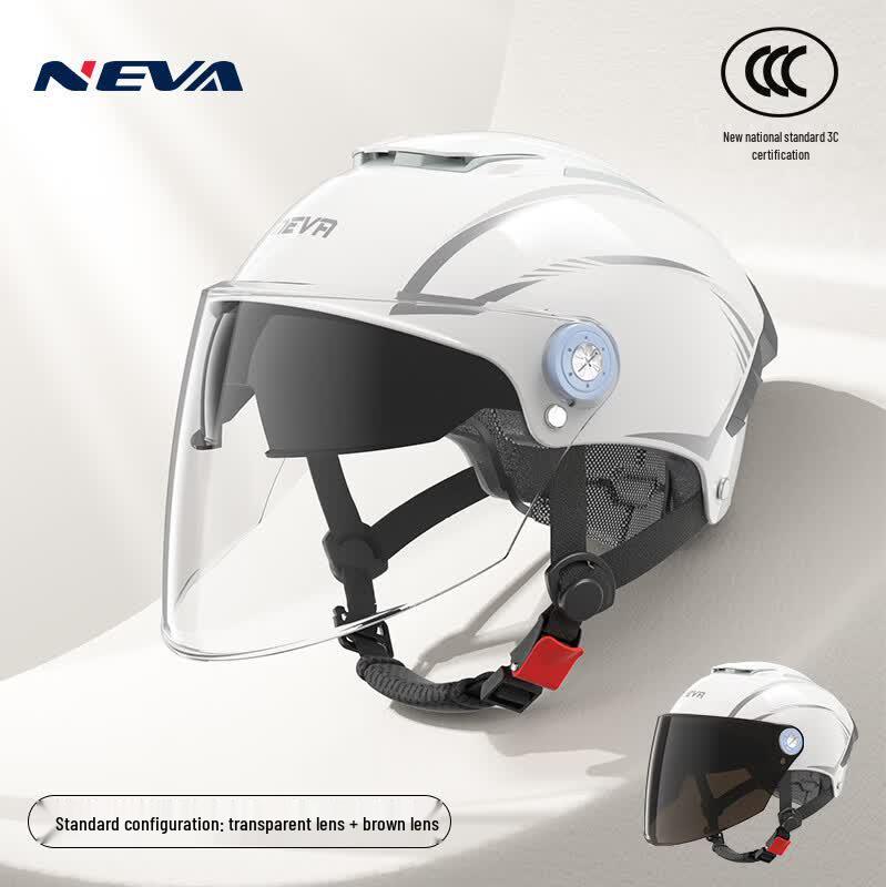 NEVA Electric Scooter Half Helmet with Double Visor One Size