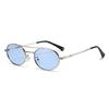 Vintage Oval Double Beam Metal Small Frame Sunglasses Trend Men'S And Women'S Sunglasses Cool Sunglasses