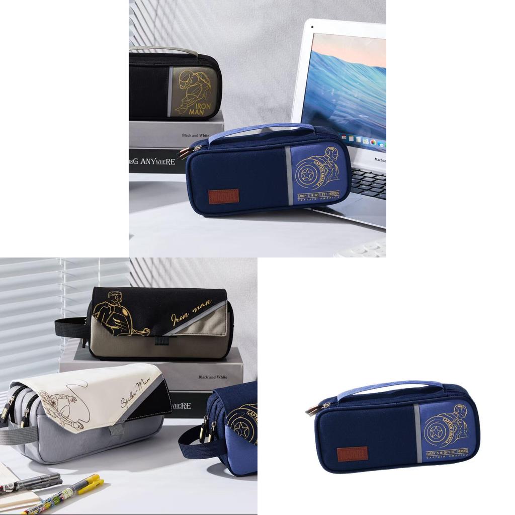 Marvel Avengers Pencil Case With Multiple Compartments For School Students
