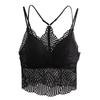 Seksowne Kobiety Koronkowe Biustonosze Piękny Tył Bezprzewodowa Bielizna Push Up Jednolita Czarna Biała Bielizna