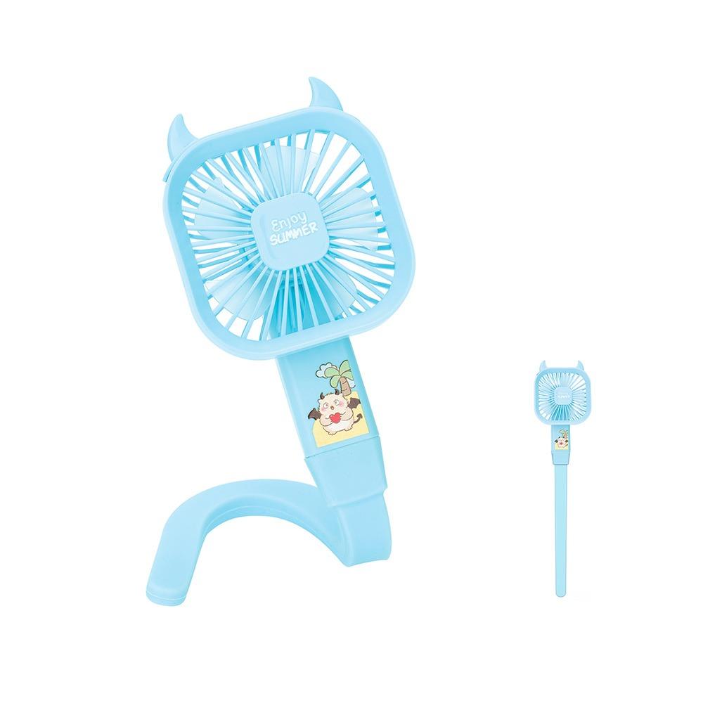 

3 Speeds Baby Stroller Mini Fan 360° Rotate Handheld Fan Flexible Fan Baby Newborn Items синій