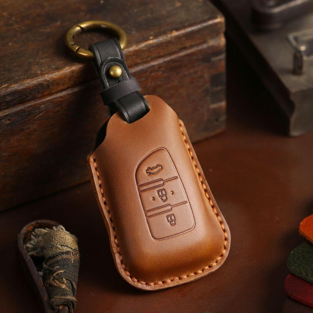 Genuine Leather Key Bag for Dongfeng Fengshen: Men's Car Key Protection Cover