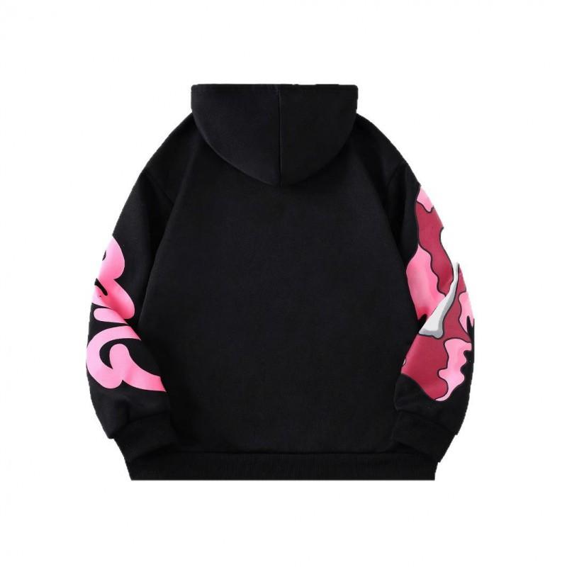 Unisex Streetwear Hoodie With Skeleton Print Loose Fit Casual Pullover Men Women