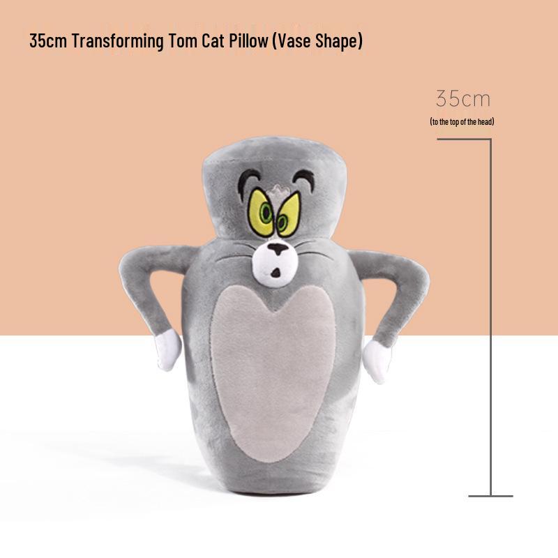 Tom and Jerry Plush Toy Set: Tom Cat Doll & Jerry Mouse Pillow