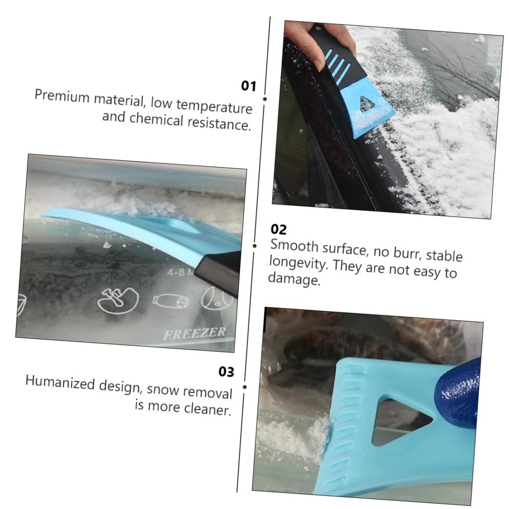 BELLIFFY 4 Stück Mini Plastik Spatel Auto Windschutzscheibe Schneefräse Schneeschaufel Werkzeug Auto Schnee