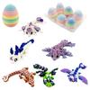 Random Mini Dragon Egg 3D Printed Animals Set Easter Basket Stuffers Prefilled Tiny Animals Figurines Set Dragon Fidget Toy