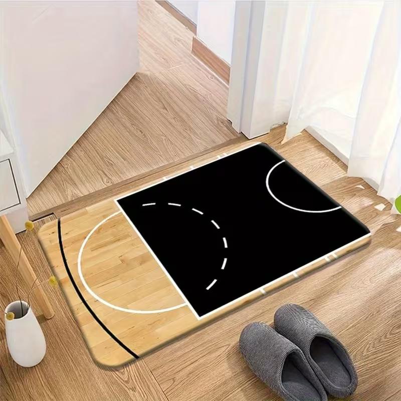 Green Tennis Court Pro Racket Ball Print Doormat Anti Slip Floor Mat Sport Lover Front Door Mat Entryway Porch Decor Rug