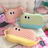 32cm Dopamine Stripe Plush Soft Pillow Cute Wear Hat Doll Warm Cushion Home Decoration Kids Toys Birthday Gift