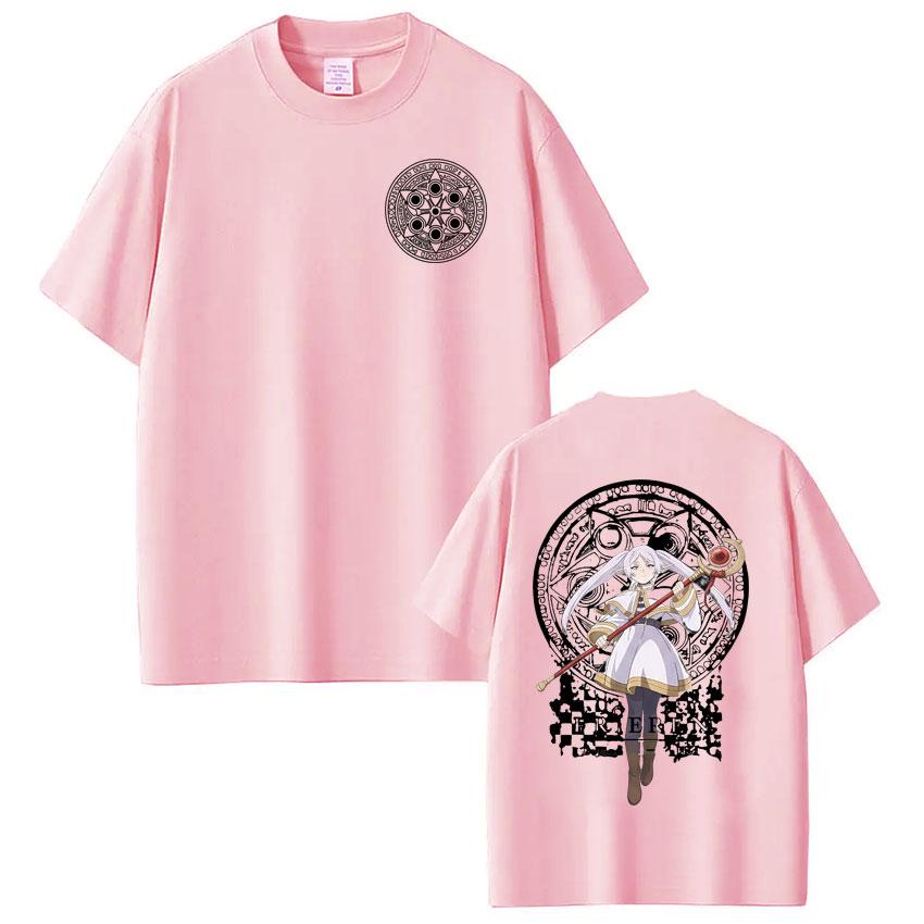 Anime Frieren Beyond Journeys End Frieren Tshirt Men Women Clothing Fashion Short Sleeve 100 Cotton Summer Tshirts Cosplay