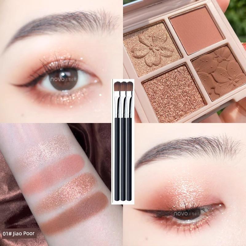 Novo Matte Dried Rose Korean Four Color Eyeshadow Palette