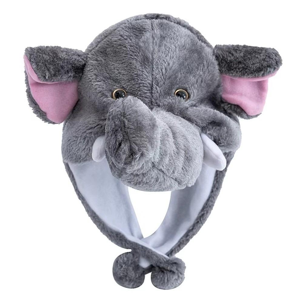 Tiger Animal Earflap Cap Pig Ear Protection Hat Kawaii Plush Beanies Women