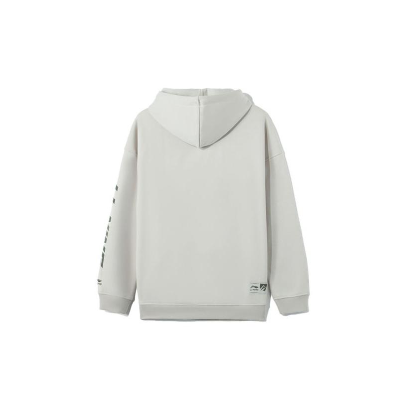Li-Ning Sports Life Series Plus Samt Warm Lockerer Hoodie Unisex Oberteile Grau AWDR857-8