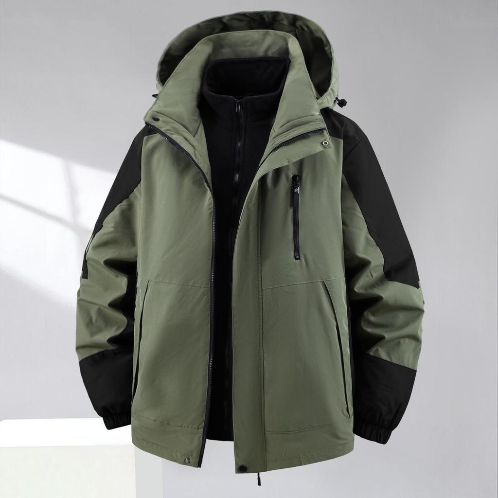 2025 Thick Cotton Jacket - Detachable Waterproof Outdoor Workwear for Cold Protection, Plus Size Available