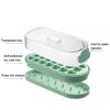 Press-to-Release Ice Cube Tray with Lid No-Touch Silicone Mold for Easy Release Food-Grade Leak-Proof Integrated Storage Box Home Bar Essential