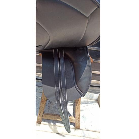 Leather Dressage Double Flap Changeable Gullets Saddle, Size 17", 17.5", 18"