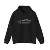 1969 Corvette Stingray Black Red Wheels Classic Car Graphic Hoodie