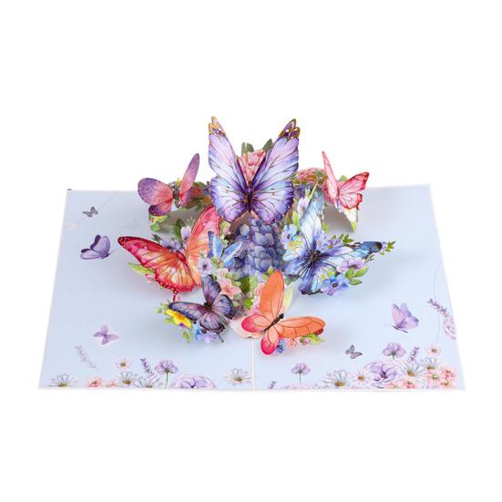 Kelebek 3D Açılır Doğum Günü Kartı El Yapımı Sürpriz Tebrik Kartı Karmaşık Kesim Tasarımlı Eşsiz Hediye Arkadaşlar Aile Yıl Dönümü Dilekleri