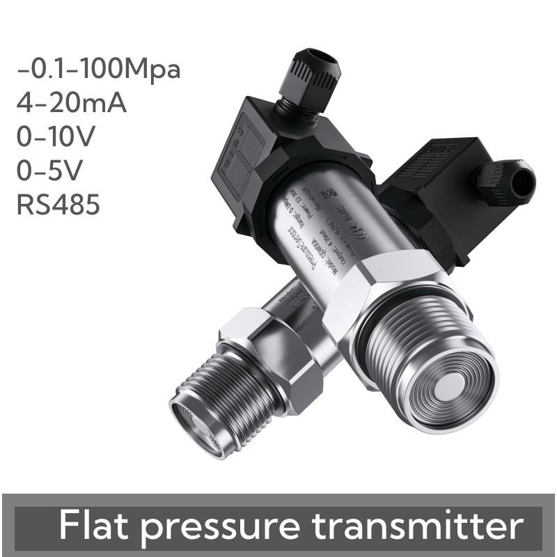 G1-2 Flat Film Pressure Transmitter Flush Membrane Pressure Sensor 4-20mA 0-10V Diffusion Dilicon Pressure Transmitter For Food Output 4-20mA