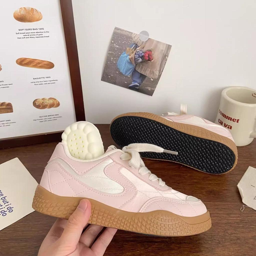 Blue platform shoes women's moral training 2025 autumn new niche design sports leisure student white shoes