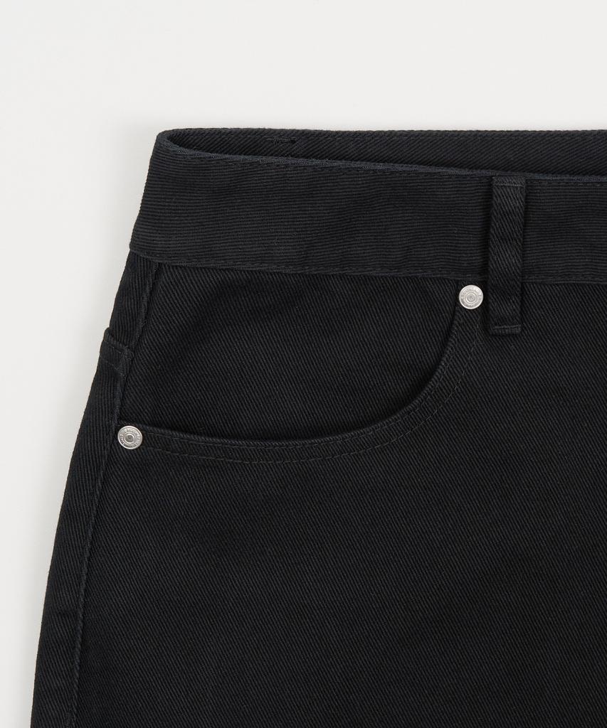 EXCONTAINER Daily Curved Cotton Pants (Black)