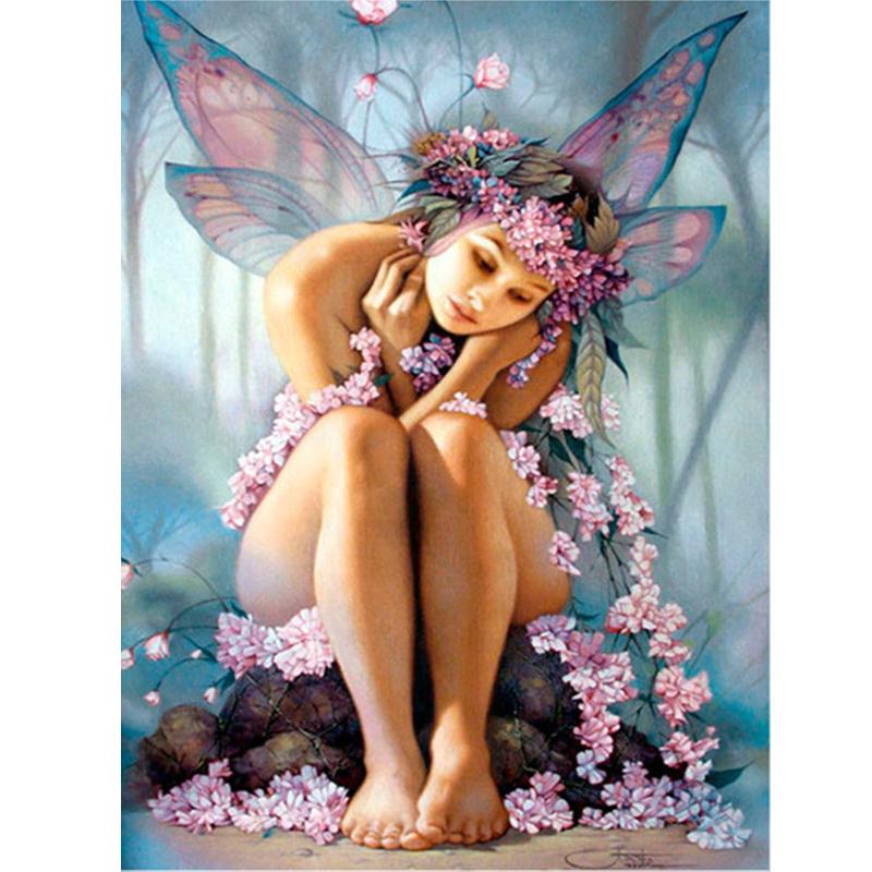 5D DIY Full Drill Diamond Painting Butterfly Fairy Cross Stitch Embroidery 5D DIY Full Drill Diamond Painting Butterfly Fairy Cross Stitch Embroidery