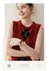 2025 A/W Women's Cashmere Diamond Pattern Sleeveless Knit Sweater Vest