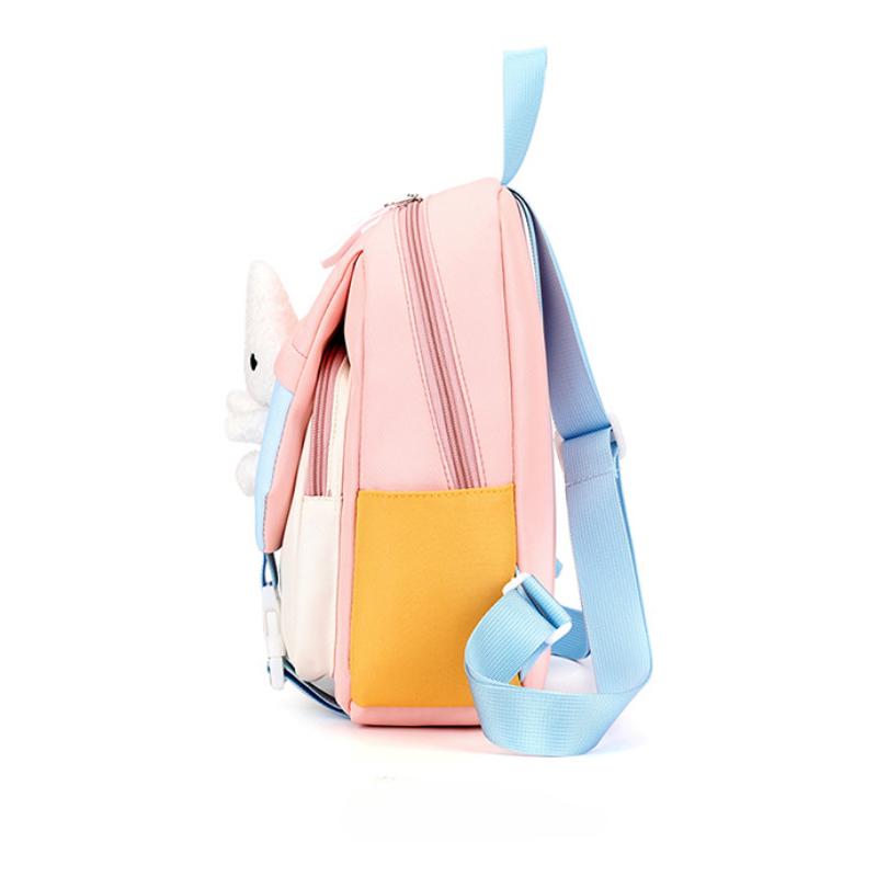 New Fashion Color Matching Children School Bags Cute Cartoon Casual Nylon Girl Baby Backpack Lightweight Reduce Burden Kindergarten Book Bag