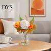 Simulation Greenery for Interior Decoration Artificial Fall Flowers, Faux Silk Flower Arrangement, Realistic Bouquet Long Lasting Flowers Weddings