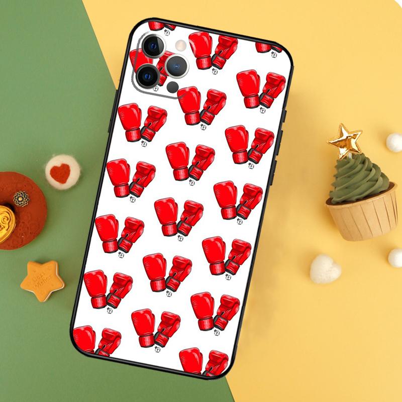 Boxing Gloves Phone Case For iPhone 17 17Air 16 16E 15 14 13 12 11 Pro Max 12 13 Mini Shockproof Cover