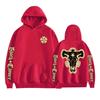 Felpa con cappuccio e stampa anime Black Clover Maglione in pile Felpa con cappuccio anime