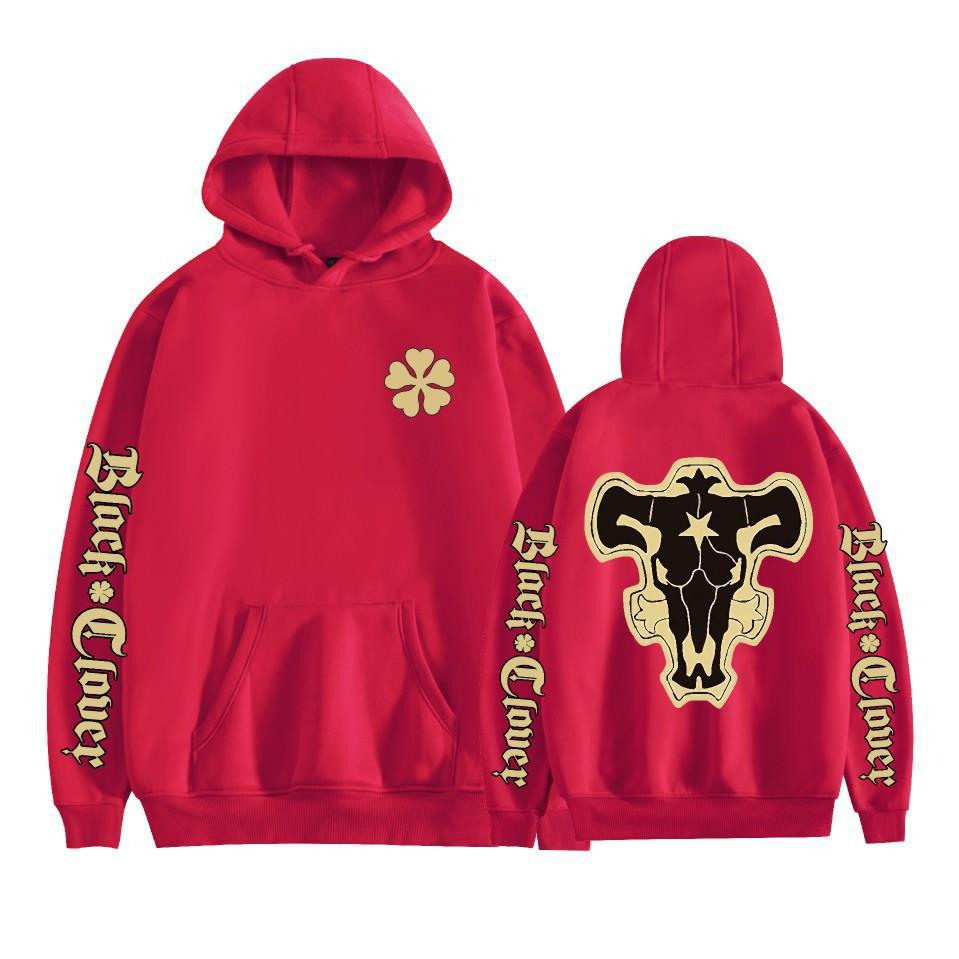 Felpa con cappuccio e stampa anime Black Clover Maglione in pile Felpa con cappuccio anime