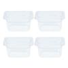 Thunder Group Food Pans 100mm Set of Dishwasher Made from Durable Commercial 1/9, Deep, 4, Safe, Polycarbonate, Use, Clear, PLPA8194-4S